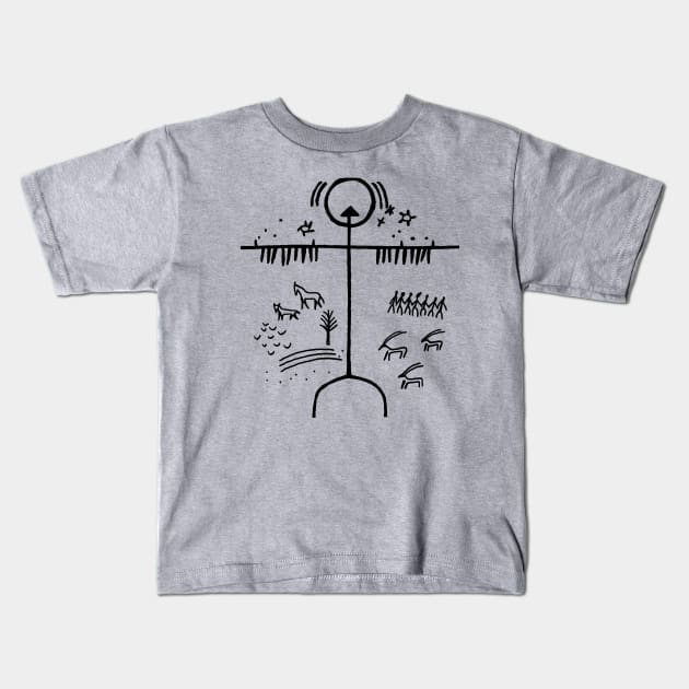 Mandala Shamana Kids T-Shirt by gencodemirer